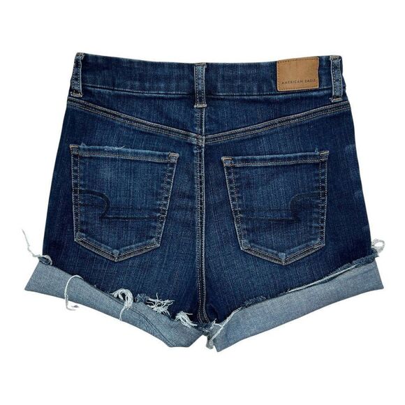 American Eagle Shorts Women Size 4 Next Level Stretch Curvy High Rise Distressed - Picture 5 of 10